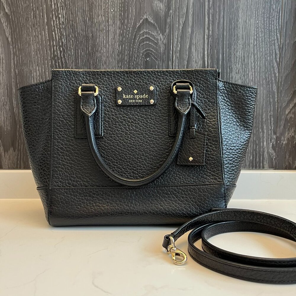 Kate Spade black pebble leather bag